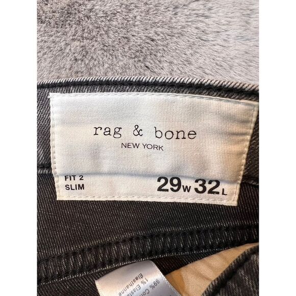 Rag &‎ Bone Greyson Fit 2 Authentic Stretch Gray Denim Jeans Slim Straight 29x32 - Picture 10 of 16